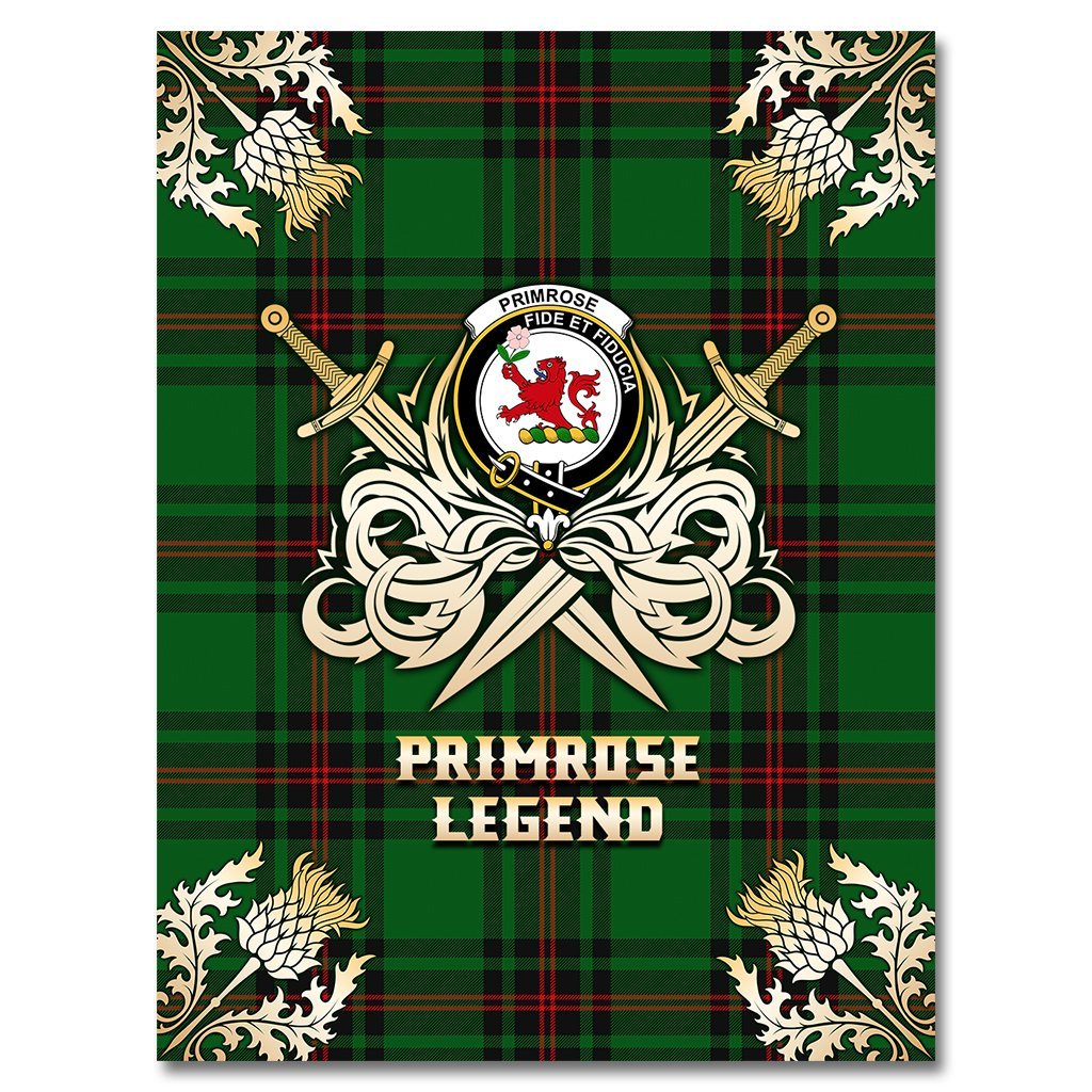 Primrose Tartan Gold Courage Symbol Blanket