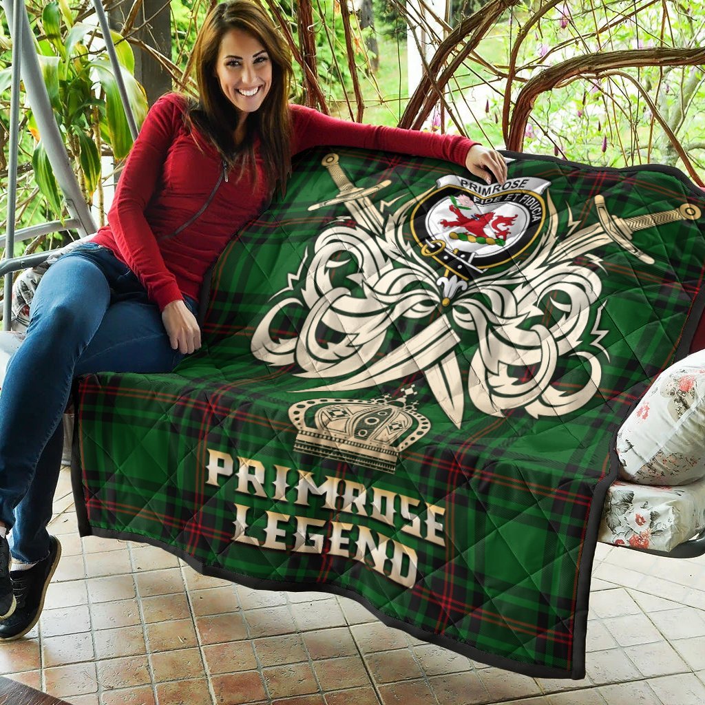 Primrose Tartan Crest Legend Gold Royal Premium Quilt