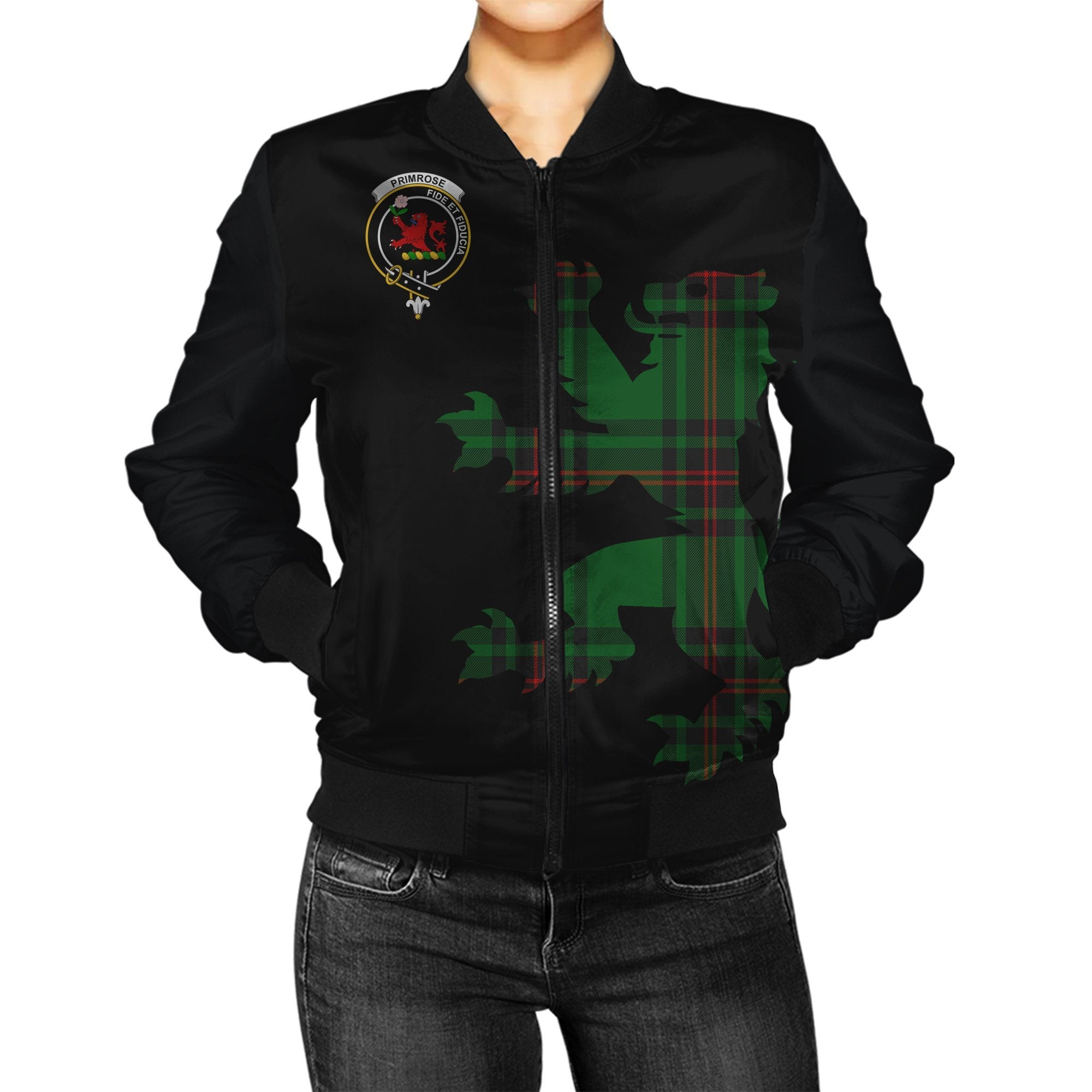 Primrose Tartan Bomber Jacket Lion & Thistle