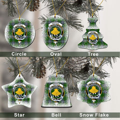 Pringle Tartan Christmas Ceramic Ornament - Snow Style