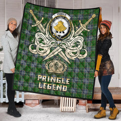 Pringle Tartan Crest Legend Gold Royal Premium Quilt