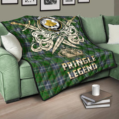 Pringle Tartan Crest Legend Gold Royal Premium Quilt