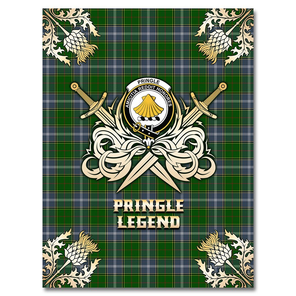 Pringle Tartan Gold Courage Symbol Blanket