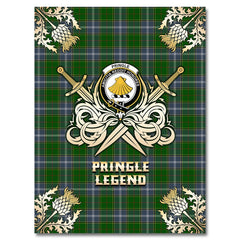 Pringle Tartan Gold Courage Symbol Blanket