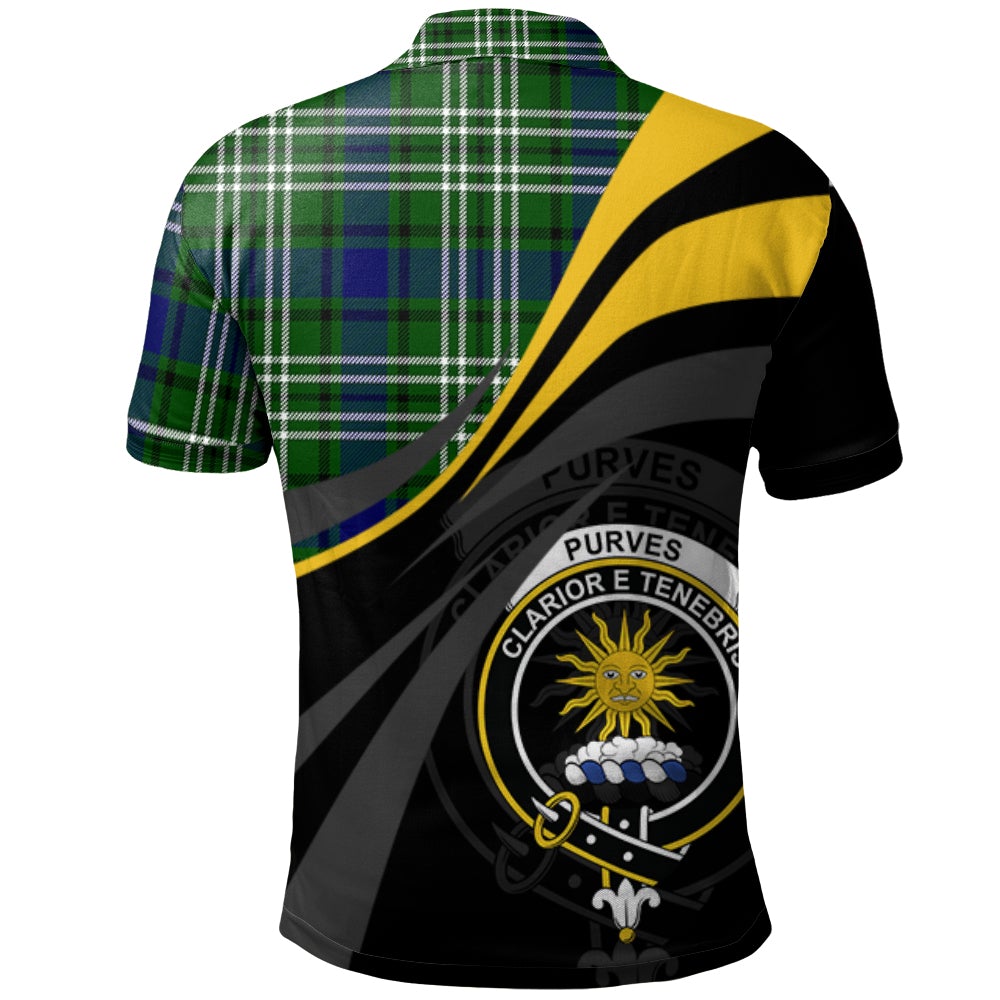 Purves Tartan Polo Shirt - Royal Coat Of Arms Style