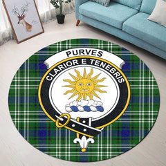 Purves Tartan Crest Round Rug