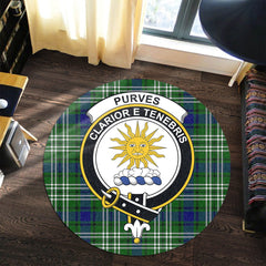 Purves Tartan Crest Round Rug