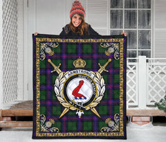 Armstrong Modern Tartan Crest Premium Quilt - Celtic Thistle Style