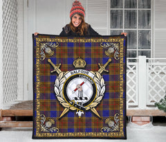 Balfour Modern Tartan Crest Premium Quilt - Celtic Thistle Style