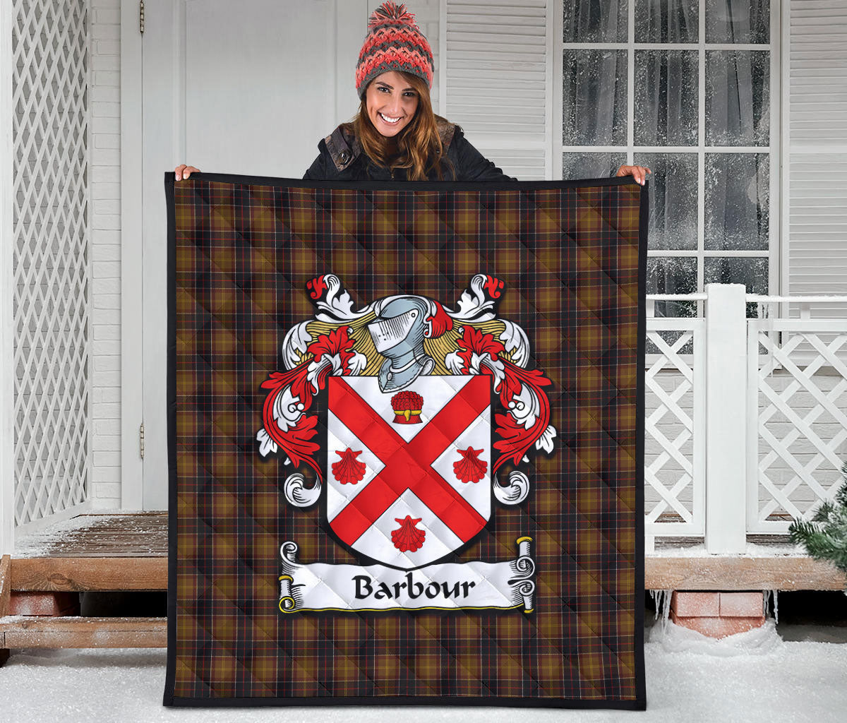 Barbour Family Tartan Crest Quilt