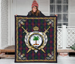 Cairns Tartan Crest Premium Quilt - Celtic Thistle Style