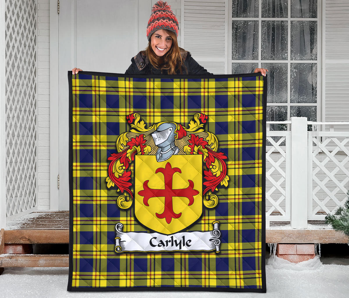 Carlyle Family Tartan Crest Quilt