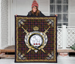 Cochrane Modern Tartan Crest Premium Quilt - Celtic Thistle Style