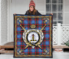 Congilton Tartan Crest Premium Quilt - Celtic Thistle Style