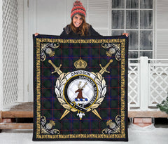 Davidson Modern Tartan Crest Premium Quilt - Celtic Thistle Style