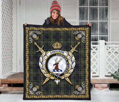 Davidson Tulloch Dress Tartan Crest Premium Quilt - Celtic Thistle Style