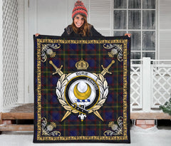 Durie Tartan Crest Premium Quilt - Celtic Thistle Style