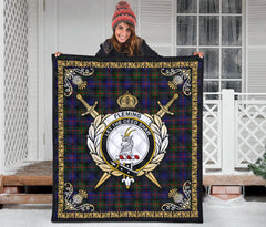 Fleming Tartan Crest Premium Quilt - Celtic Thistle Style