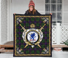 Forsyth Modern Tartan Crest Premium Quilt - Celtic Thistle Style