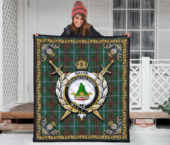 Gayre Tartan Crest Premium Quilt - Celtic Thistle Style