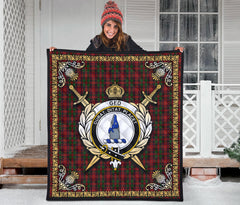 Ged Tartan Crest Premium Quilt - Celtic Thistle Style