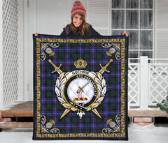 Guthrie Modern Tartan Crest Premium Quilt - Celtic Thistle Style