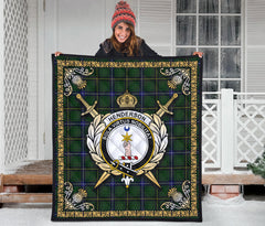 Henderson Modern Tartan Crest Premium Quilt - Celtic Thistle Style