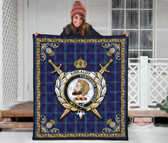 Kirkaldy Tartan Crest Premium Quilt - Celtic Thistle Style