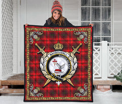 MacDougall Modern Tartan Crest Premium Quilt - Celtic Thistle Style