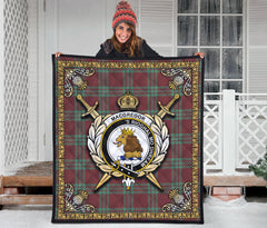 MacGregor Hunting Ancient Tartan Crest Premium Quilt - Celtic Thistle Style