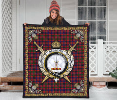 MacIntyre Modern Tartan Crest Premium Quilt - Celtic Thistle Style