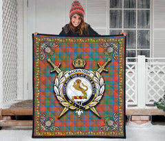 MacKintosh Ancient Tartan Crest Premium Quilt - Celtic Thistle Style