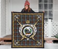 MacLaren Weathered Tartan Crest Premium Quilt - Celtic Thistle Style