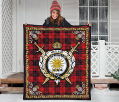 MacLeod of Raasay Tartan Crest Premium Quilt - Celtic Thistle Style