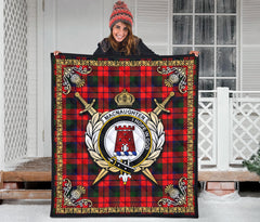 MacNaughten Tartan Crest Premium Quilt - Celtic Thistle Style