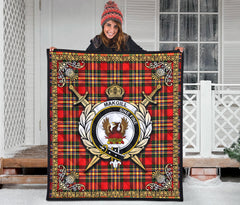 Makgill Tartan Crest Premium Quilt - Celtic Thistle Style