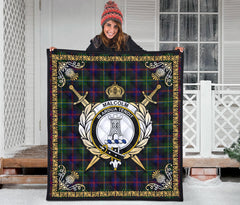 Malcolm Tartan Crest Premium Quilt - Celtic Thistle Style