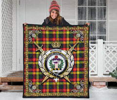 McIndoe Tartan Crest Premium Quilt - Celtic Thistle Style