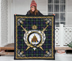 McKenzie Tartan Crest Premium Quilt - Celtic Thistle Style