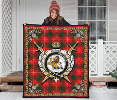 McPhee Tartan Crest Premium Quilt - Celtic Thistle Style