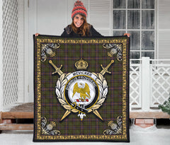 McVicker Tartan Crest Premium Quilt - Celtic Thistle Style