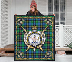 Murray of Atholl Ancient Tartan Crest Premium Quilt - Celtic Thistle Style