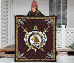 Walker Tartan Crest Premium Quilt - Celtic Thistle Style