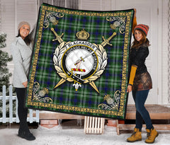 Blackadder Tartan Crest Premium Quilt - Celtic Thistle Style