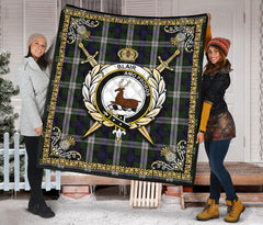 Blair Dress Tartan Crest Premium Quilt - Celtic Thistle Style