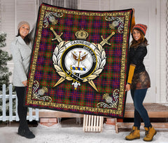 Carnegie Modern Tartan Crest Premium Quilt - Celtic Thistle Style