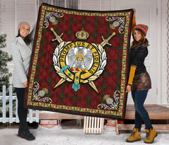 Carruthers Tartan Crest Premium Quilt - Celtic Thistle Style