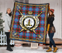 Congilton Tartan Crest Premium Quilt - Celtic Thistle Style