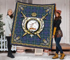 Cooper Ancient Tartan Crest Premium Quilt - Celtic Thistle Style