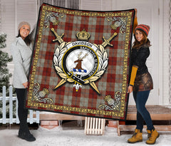 Davidson Dress Dancers Tartan Crest Premium Quilt - Celtic Thistle Style